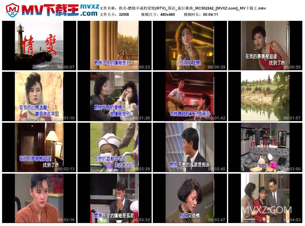 佚名-燃烧不成的爱情(MTV)_国语_流行歌曲_MC302242